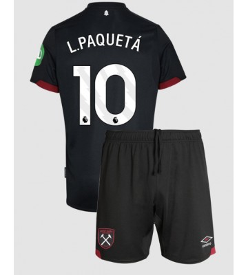 West Ham United Lucas Paqueta #10 Segunda Equipación Niños 2024-25 Manga Corta (+ Pantalones cortos)